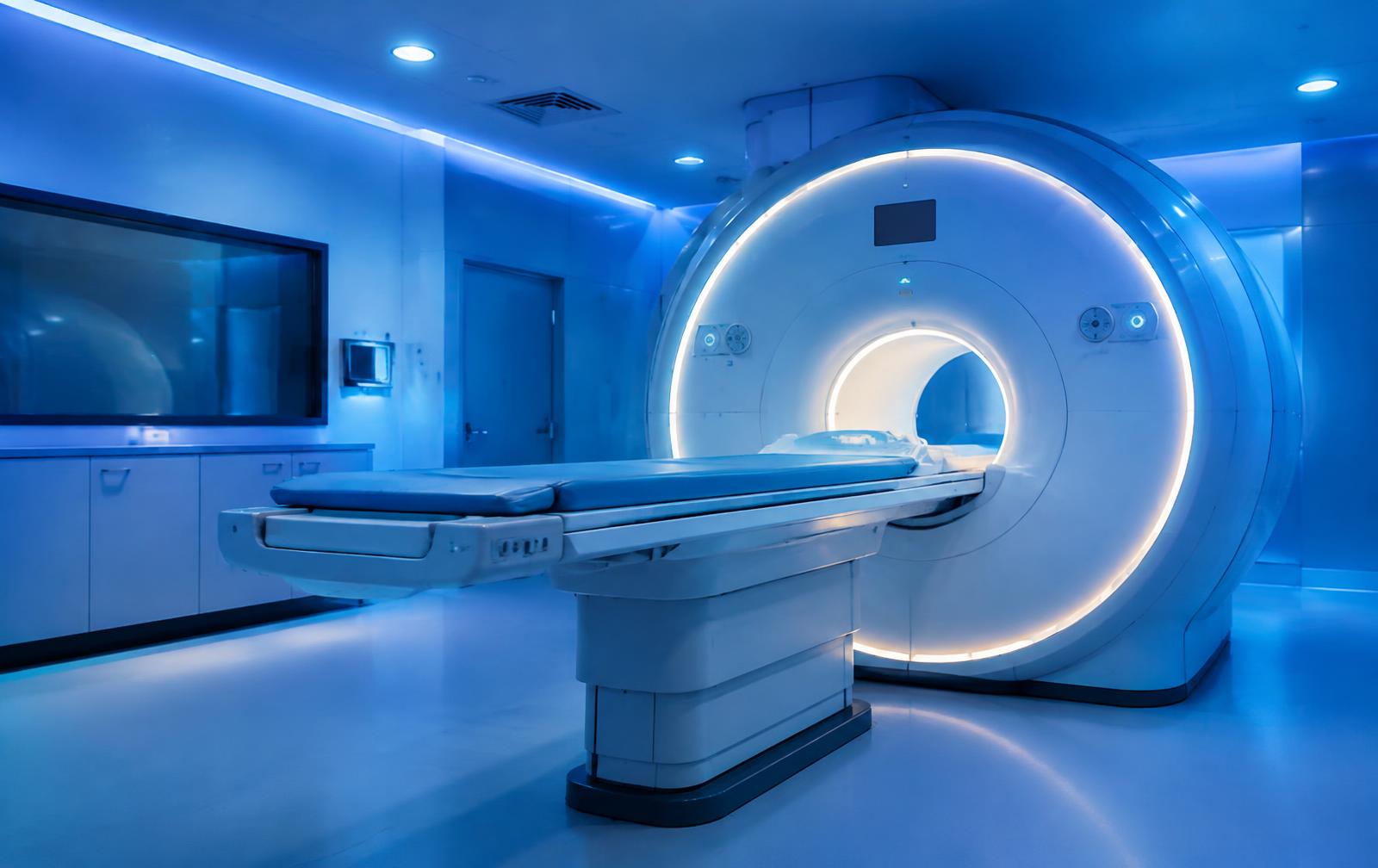 Modern diagnostic imaging suite with CT scanner